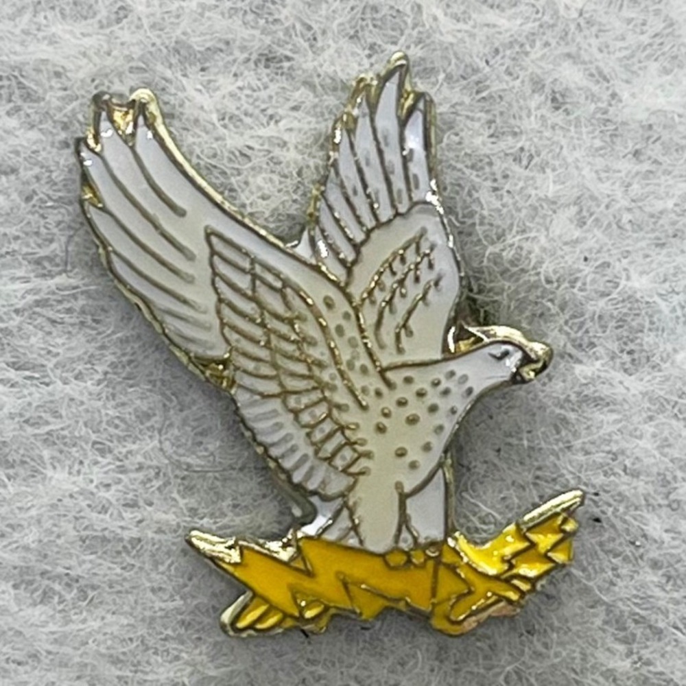 🔮 5/$25 Vintage Eagle Holding‎ Lightning Bolt Pin